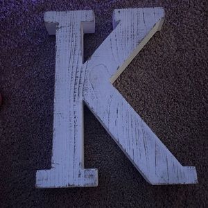 Wooden K decor